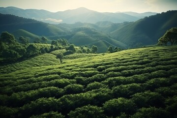 green coffee plantation Generative AI