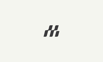 initial letter M simple monogram logo design vector illustration