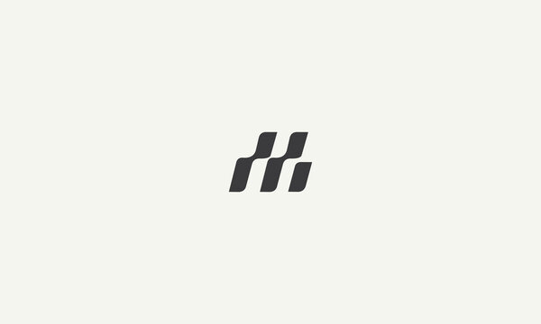 initial letter M simple monogram logo design vector illustration