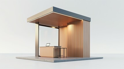 Modern Outdoor Kiosk Booth
