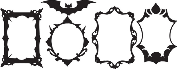 Set frames. Hand drawn vector illustration	