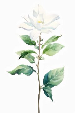 Drawn, painted lily of the valley on isolated white background. Flowering flowers, a symbol of spring, new life.