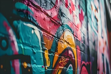 Colorful Graffiti Art: A dynamic and vibrant display of urban graffiti art, showcasing the creativity and self-expression of street artists.

