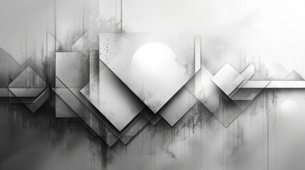 Grey and White Background With Squares