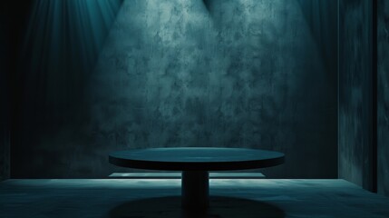 Dark Room With Round Table