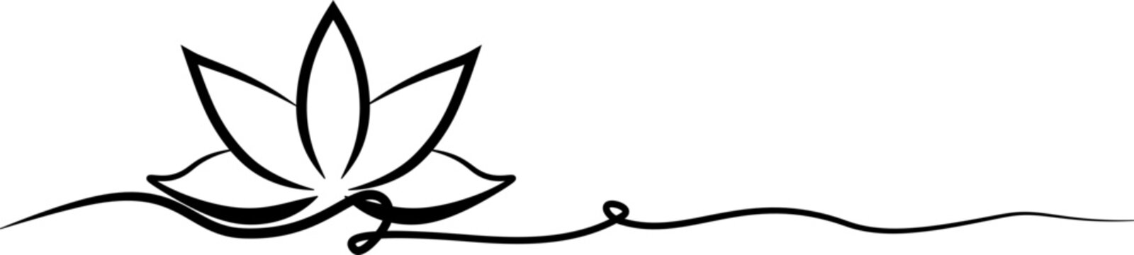 recommend clip art: line art lotus flower