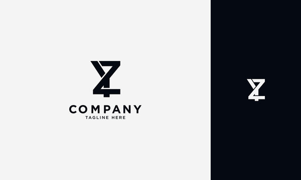 initial letter zy or yz  joined,logo Typography Vector design Template