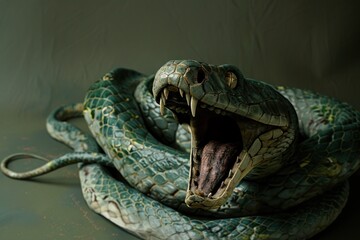 serpent with its mouth open