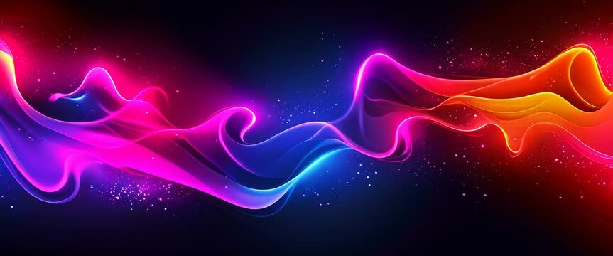 background of vibrant abstract energy flow in neon colors