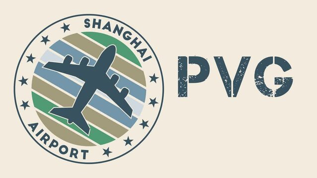 Shanghai Pudong Airport intro video. Shanghai airport information animation. Cool 4k video.