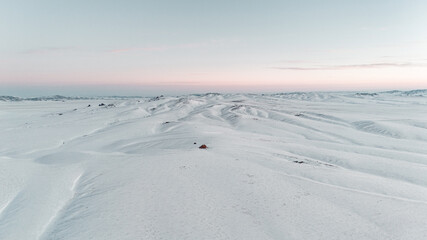 몽골 겨울 풍경 