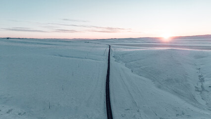 몽골 겨울 풍경 