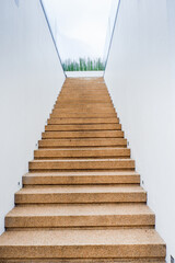 Empty Stairway to the light,staircase going up into a sky,The way to success concept,Space for text.