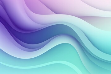 Obraz premium Plum Purple to Mint Green abstract fluid gradient design, curved wave in motion background for banner, wallpaper, poster, template, flier and cover