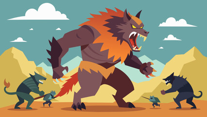 beast ferociously pushes and svg file