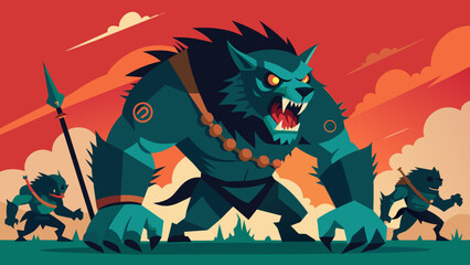 beast ferociously pushes and svg file