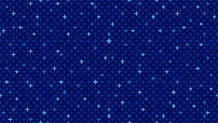 Blue geometric seamless pattern with star