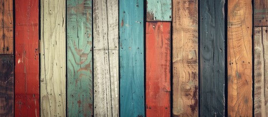 An artistic display of vibrant wooden boards in various tints and shades, showcasing the natural...