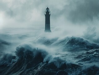 Resilient Lighthouse Embraced by Nature on Earth Day