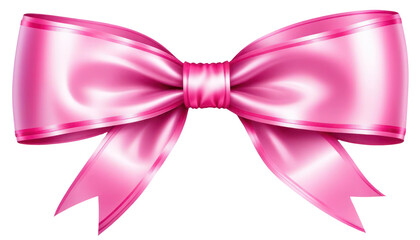Beautiful pink bow isolated with copy space png file