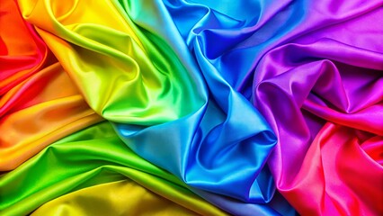 Fabric colorful satin background - obrazy, fototapety, plakaty