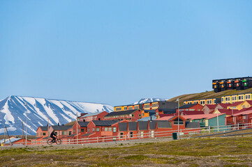 Longyearbyen town on Spitsbergen.