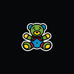 Original vector illustration. A plush toy icon.