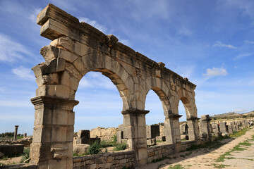 Volubilis, a UNESCO World Heritage Site home to Morocco’s best-preserved Roman ruins. This town was of the most remote outposts of the Roman Empire—the Romans ruled here for about 200 years, until 285