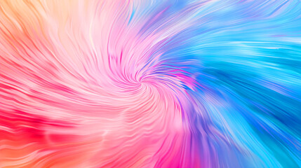 Vivid spiral of pink and blue hues creating an abstract swirling background with a sense of motion and vibrancy