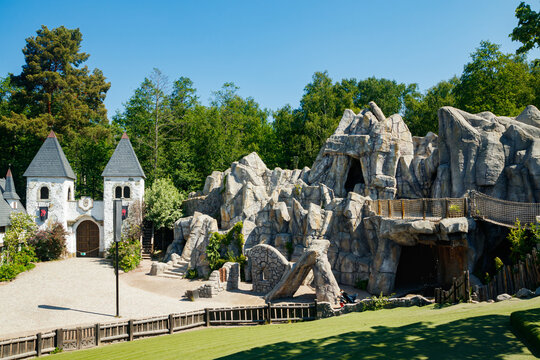 VIMMERBY, SWEDEN - 14 June 2023: Theme park Astrid Lindgren's World, The Brothers Lionheart.