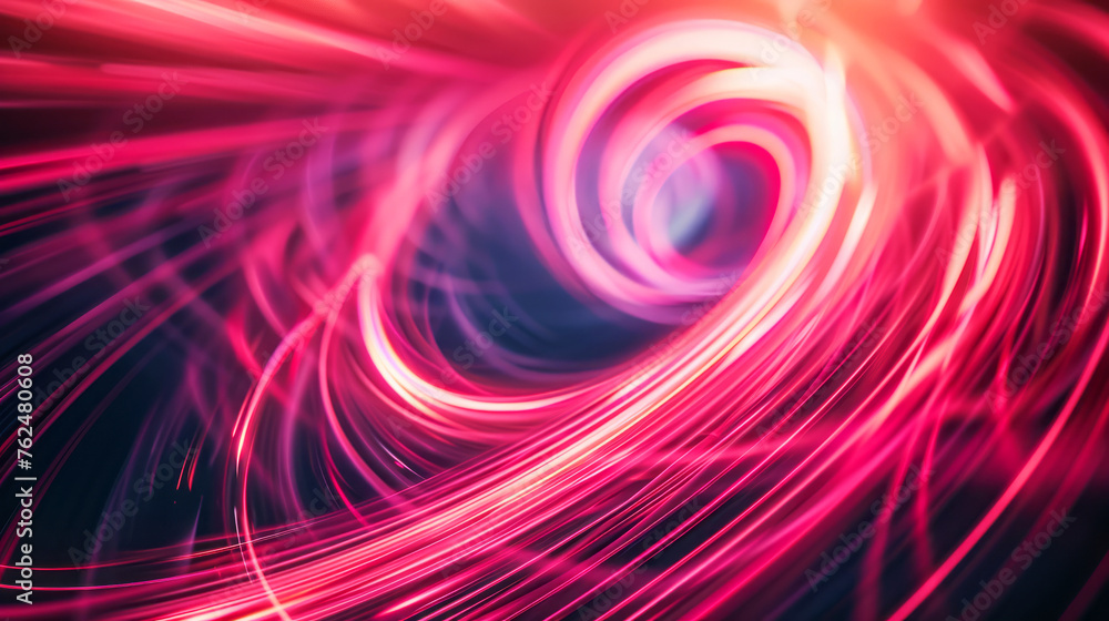 Poster dynamic and glowing red light swirl on a dark background creating a powerful abstract motion visual 