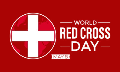 World Red Cross Day . Template celebrated in 8 may. Banner poster, flyer and background design.