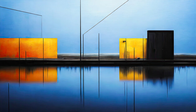harbor with buildings in the morning_01