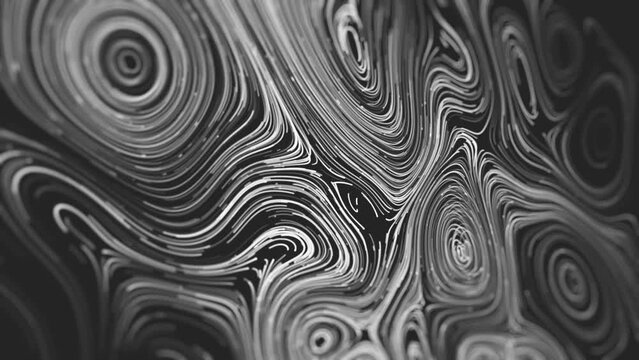 Abstract Circular Nodes Background/ Animation of an abstract background with circular nodes flowing and depth of field blur