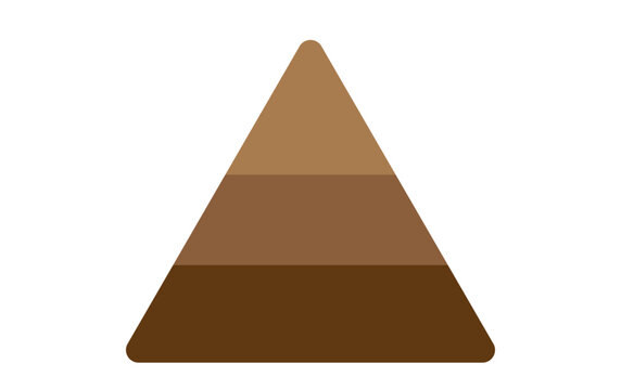 Blank vector three tier pyramid chart concepts