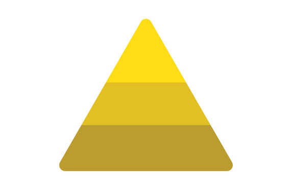 Blank vector three tier pyramid chart concepts