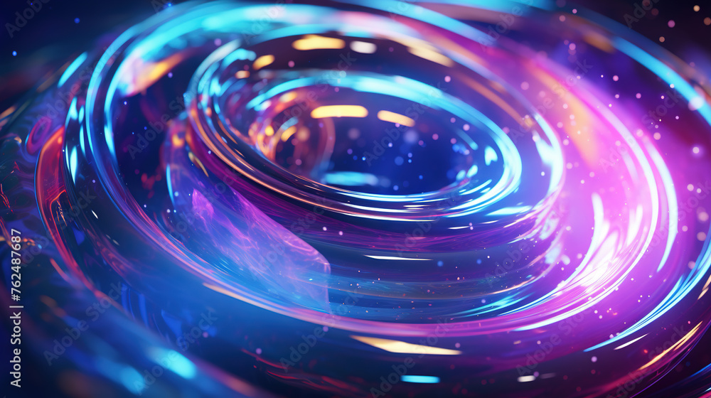 Poster Abstract background with swirl of colors twisting in motion in vivid color vortex.