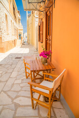 syros or siros island in greece summer tourist resort