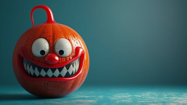 Cheerful Halloween Pumpkin Character