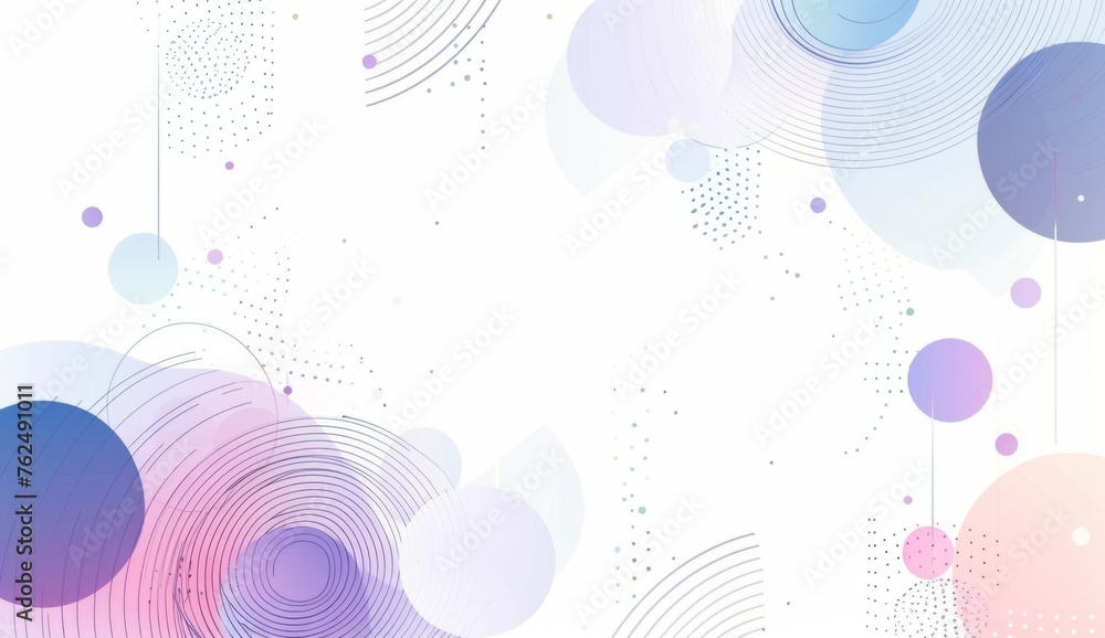 Poster gradient background in white color and blue, purple and pink colors, geometric line pattern the desi