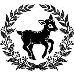 Deer logo, Reindeer Vector Logo element.