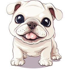 Adorable Bulldog Puppy Sitting Sweetly