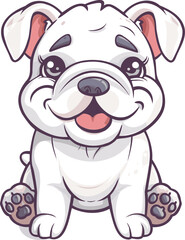 Adorable Bulldog Puppy Sitting Sweetly