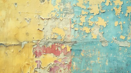 abstract background of old painted wall with scratches and peeling paint, empty dirty wall background