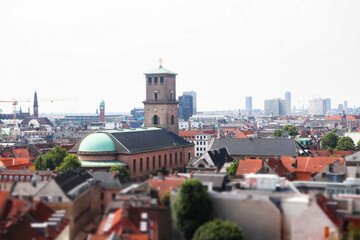 Top view of Copenhagen, Denmark