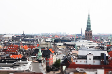 Top view of Copenhagen, Denmark