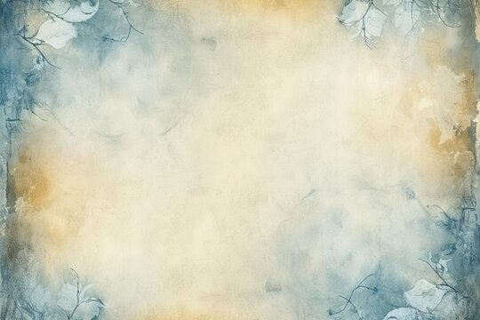 Free photo blue floral wall textured background 