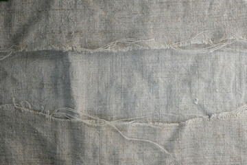 Hemp canvas. Sustainable material. Copy space.