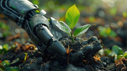 Green certification AI for sustainable businesses - obrazy, fototapety, plakaty