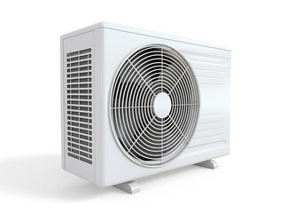 Air condition condenser unit to supply the residence an image isolated on white background